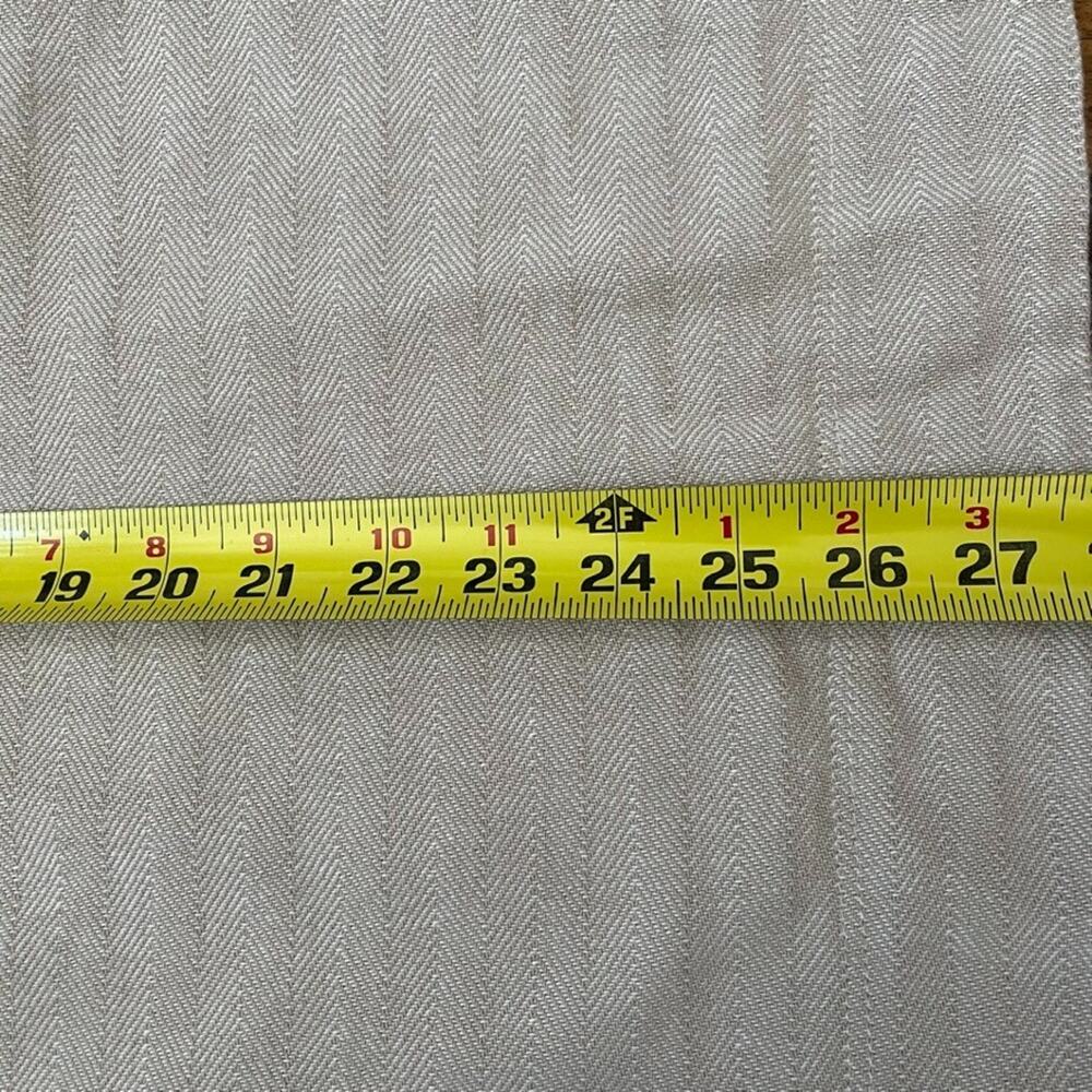 Vintage Modern Thomas O'Brien Duvet Cover Set 3 Piece Beige Herringbone - Picture 13 of 15